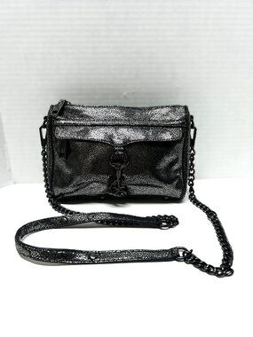Rebecca Minkoff silver speckled cross-body bag